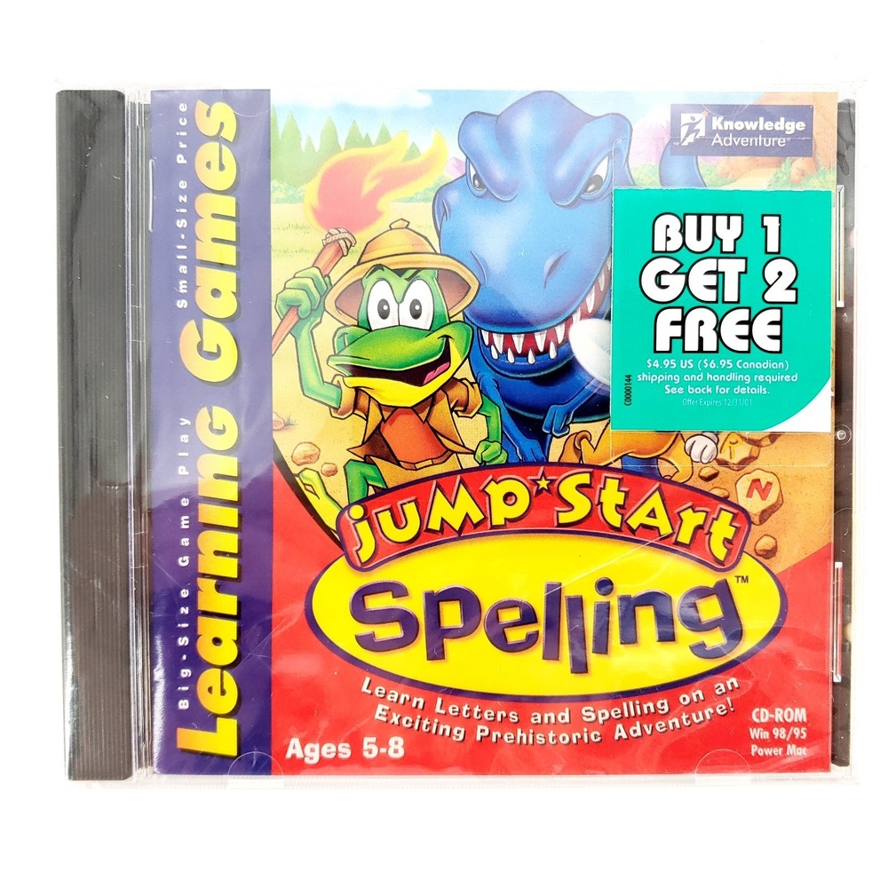 JumpStart Spelling Ages 5-8 PC/Mac CD-Rom *Cracked Case* Brand New Sealed